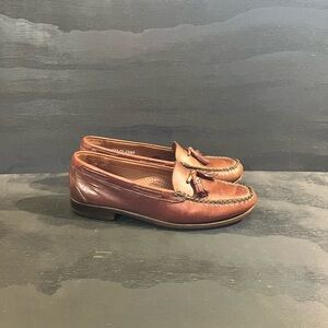 Allen Edmonds Shoes Mens Size 10 Naples Brown Leather Tassel Loafer Dress Casual